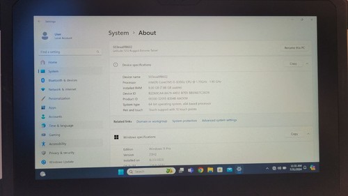 Dell Latitude 7212 Rugged Extreme Core I5, 8GB RAM, 128GB SSD - Windows 11 Pro - Picture 6 of 8