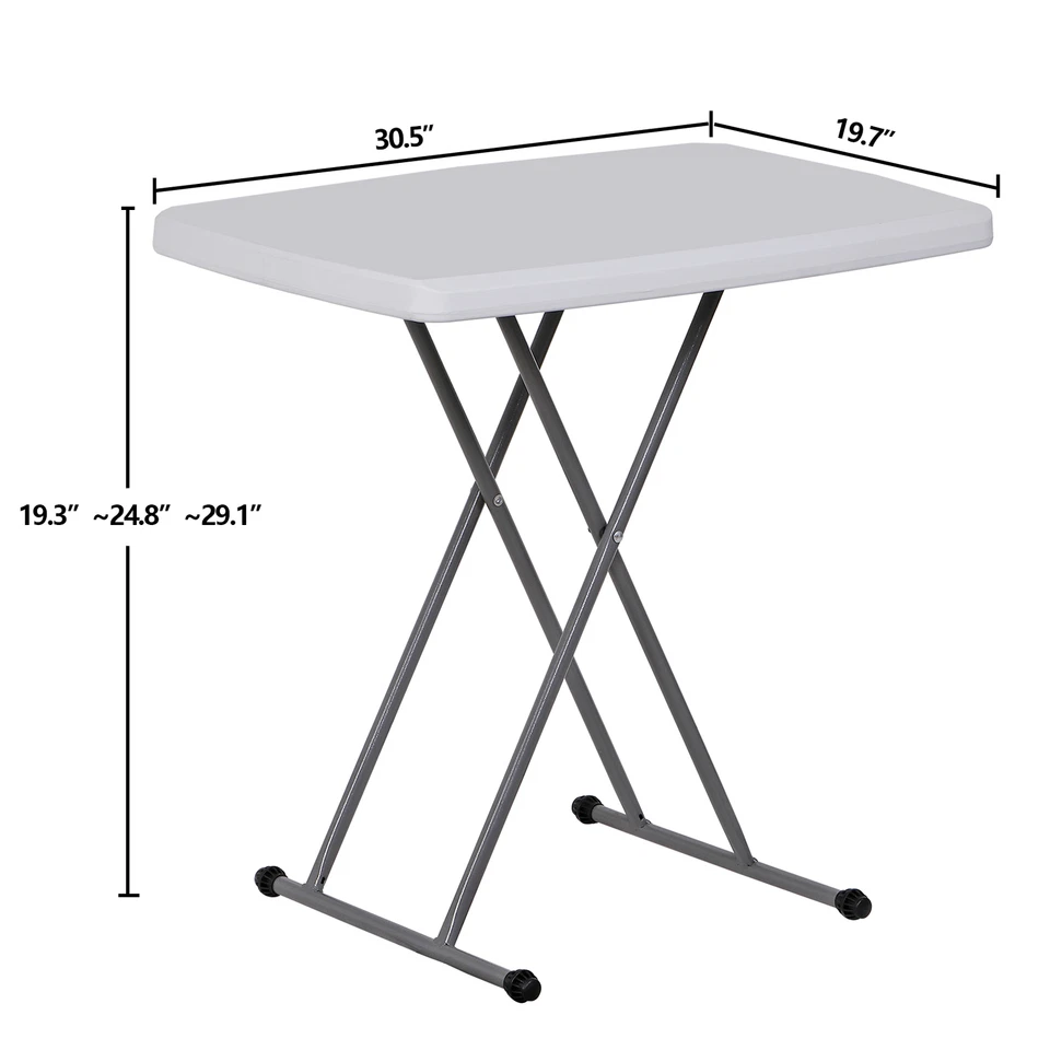 30" Folding Card Table with Resin Top Fold Small Card Table Indoor Outdoor - Image 4 of 4