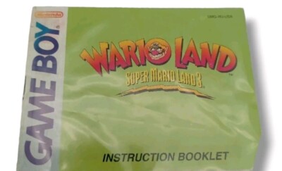  Wario Land Super Mario 3 Anleitung für Nintendo Gameboy Spiel USA NTSC Sammler 