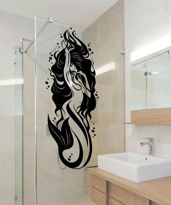 Vinyl Wall Decal Sexy Naked Mermaid Girl Bathroom Decor Stickers