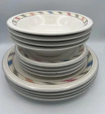 Studio Nova Villager Mesa Bowls,Dinner Plate, Salad Plate Service for 4