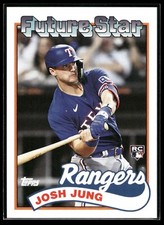 2023 Topps Throwback Thursday Josh Jung ROOKIE CARD SP Texas Rangers #100 RC. rookie card picture