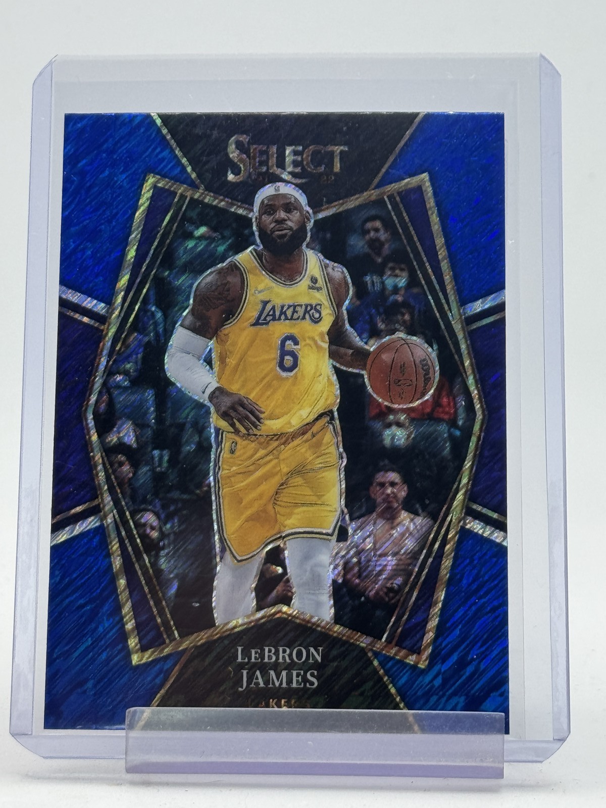 LEBRON JAMES 2021-22 SELECT BLUE SHIMMER PRIZM #195 PREMIER LEVEL LAK Q2277