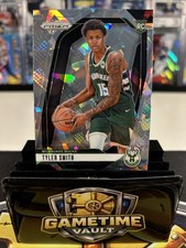 2024-2025 Panini Prizm Tyler Smith #270 Cracked Ice Silver Prizm Rookie Card. rookie card picture
