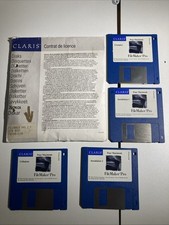 Macintosh 4 Disquettes FILEMAKER PRO  vintage 1988 Avec Pochette