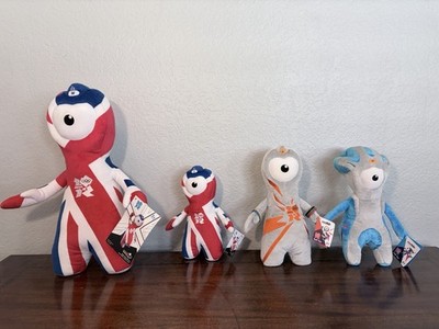 London 2012 Olympics Mascot Plush Lot Wenlock & Mandeville Soft Toys w/ Tags
