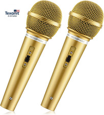 2PCS Fake Microphone Prop, Plastic Pretend Play Microphone for Karaoke Costume,