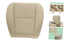  Perforated Driver or Passenger Side Bottom Replacement Leather Seat Cover Tan