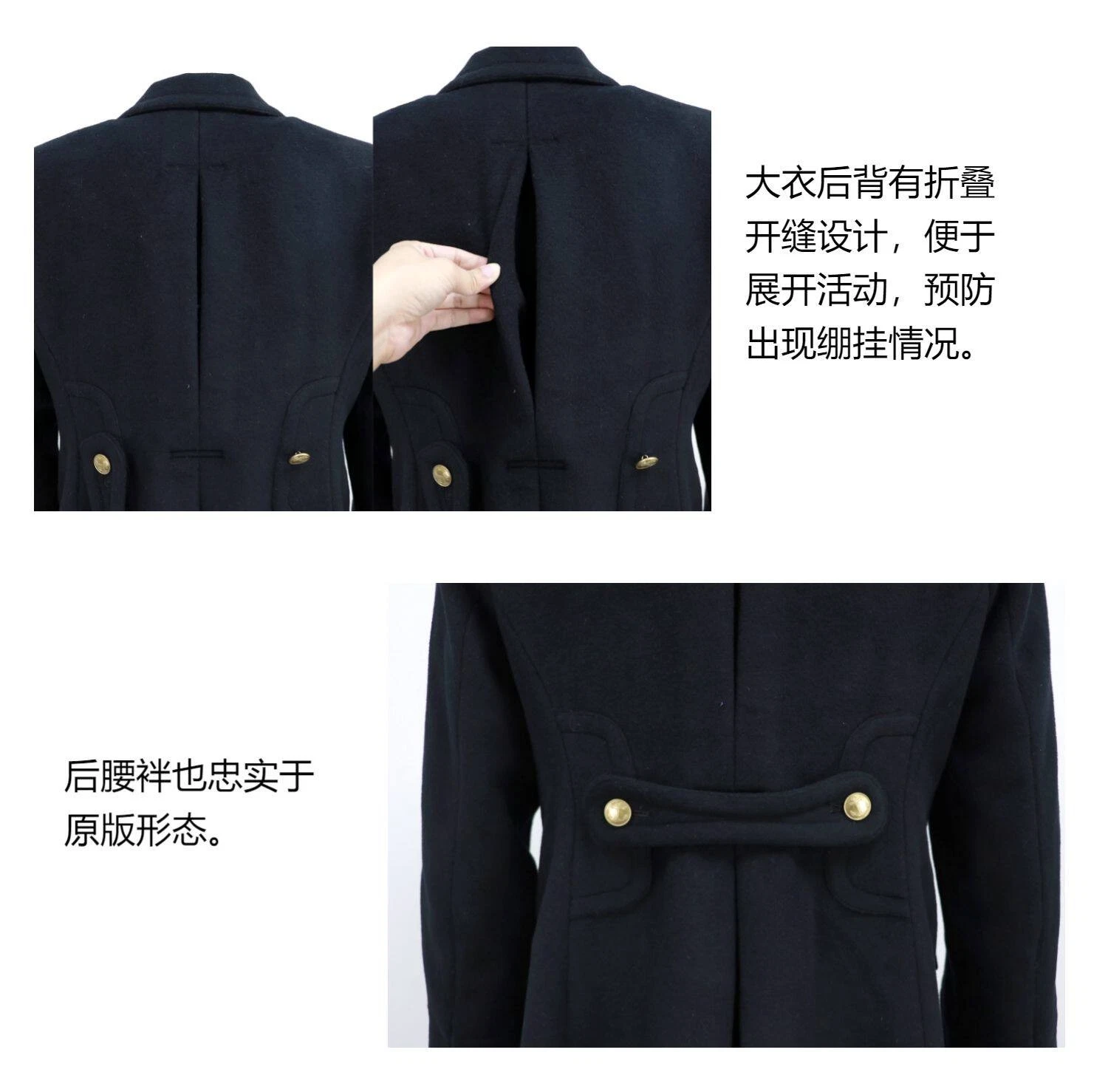 Cold Resistant Replica Soviet Navy M69 Winter Black 12-Button Woolen Overcoat image 15