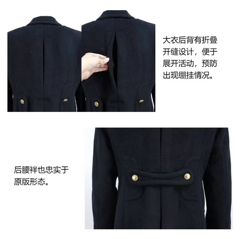 Cold Resistant Replica Soviet Navy M69 Winter Black 12-Button Woolen Overcoat image 15