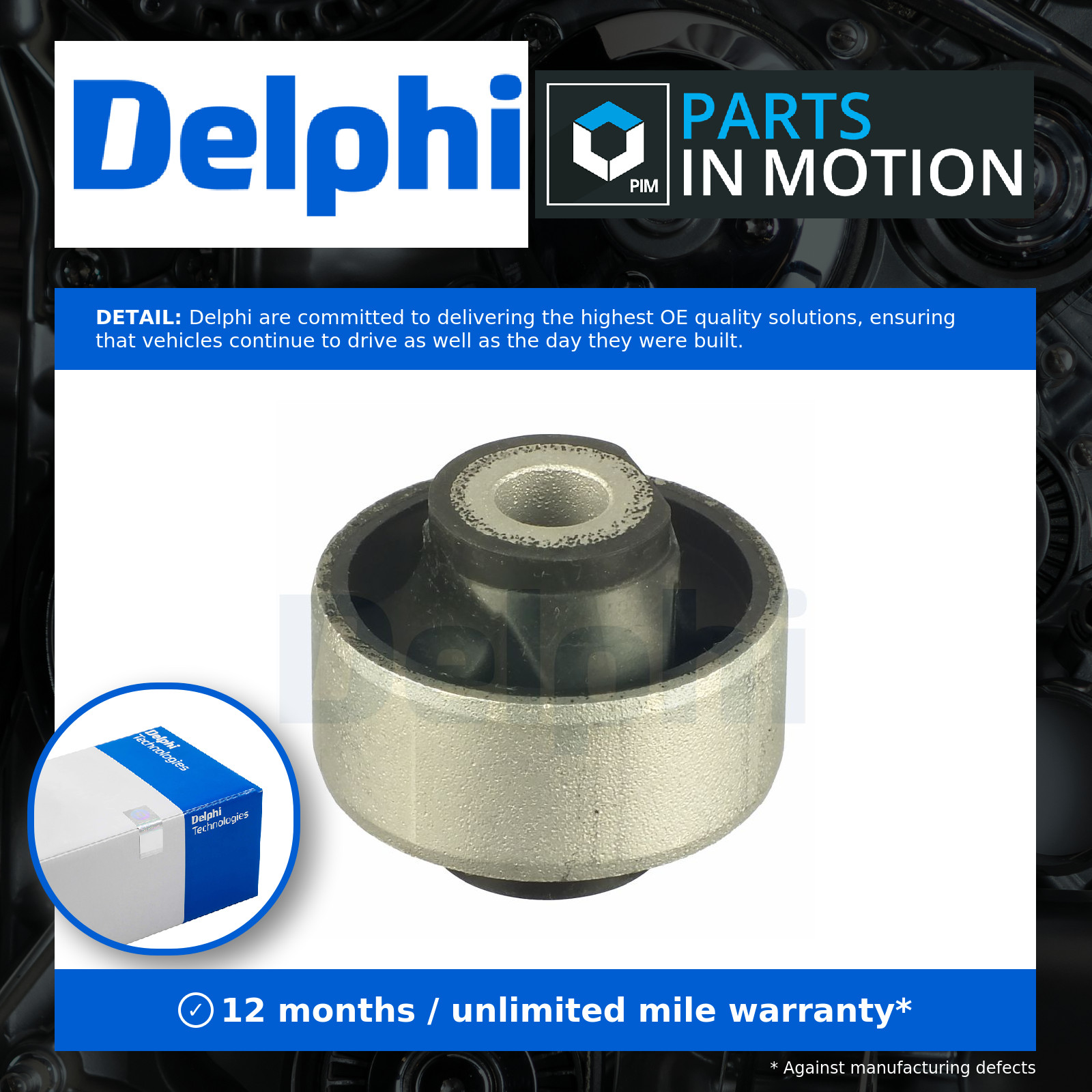 DELPHI TD1113W Control Trailing Arm Mounting Front Lower Suspension Fits Fiat - Image 3