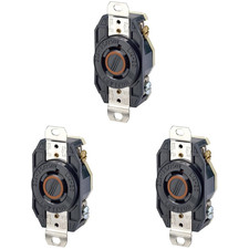 2410 20 Amp, 125/250 Volt, Flush Mounting Locking Receptacle, Industrial Grade,