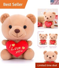 Adorable 6-Inch Teddy Bear Holding 'I Love You' Heart - Perfect for Any Occasion