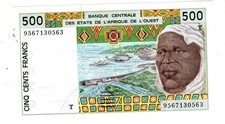 TOGO WEST AFRICAN STATES AFRICA OUEST Billet 500 Francs 1995 P810T NEW UNC