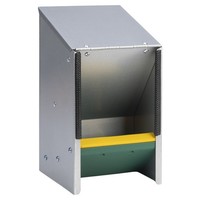Olba Metall Futterautomat 2,5 Kg FüR GeflüGel Mit Deckel Und Anti-VerschüTten