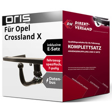 Anhängerkupplung abnehmbar + E-Satz 7pol spezifisch für Crossland X 17- Set neu