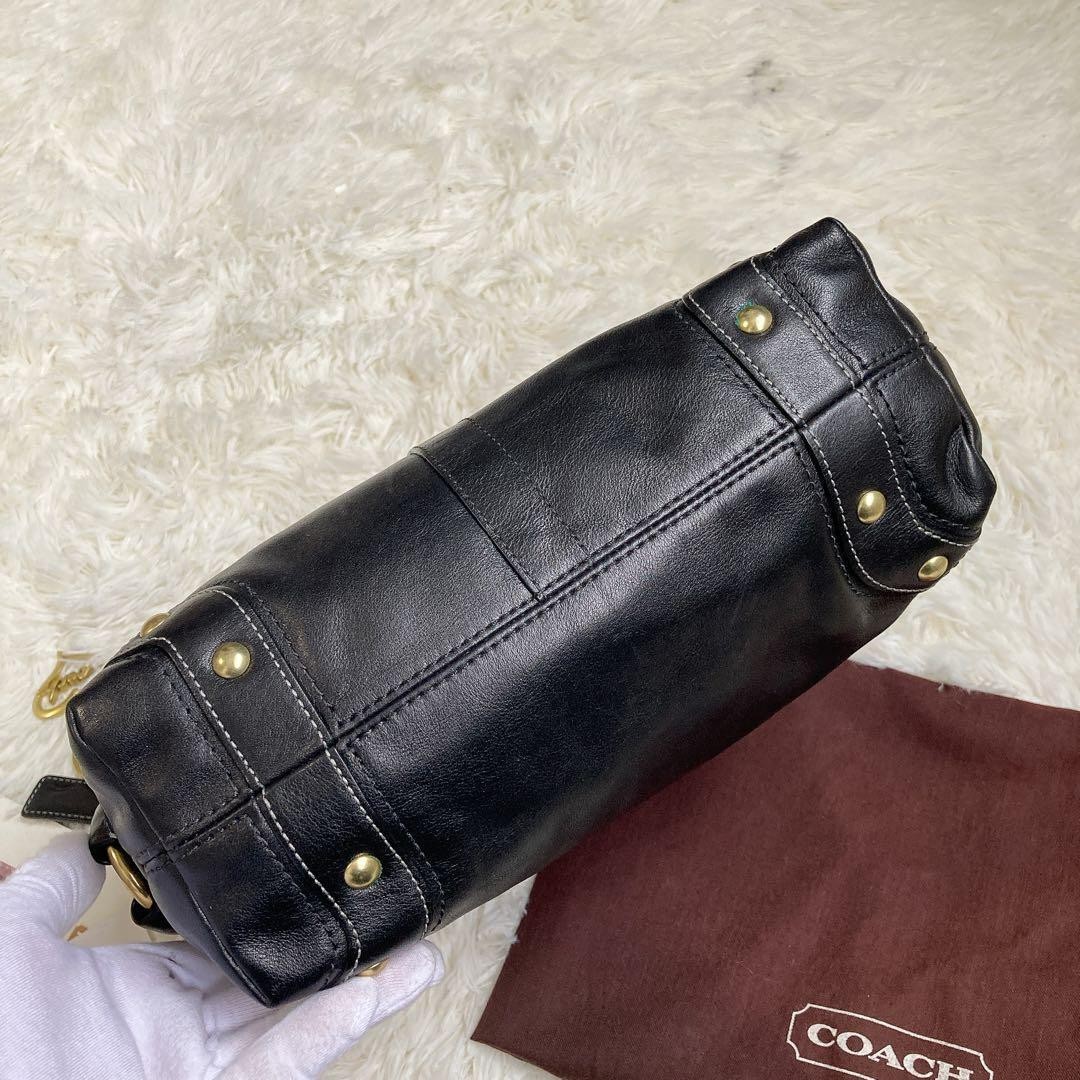 Coach Vintage Shoulder Bag Leather Black Unused Archive Y2K