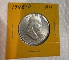 1948-D Franklin SILVER Half Dollar XF/AU Nice Coin!