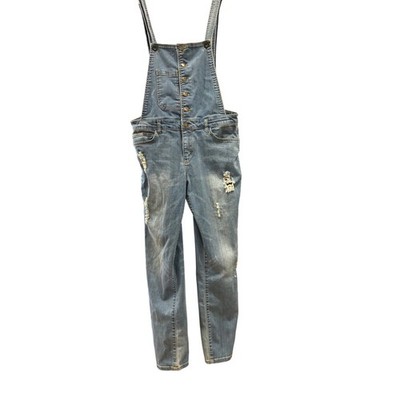 vtg Life In Progress Women's Denim Overalls factoryDistressed Size 30 oversized