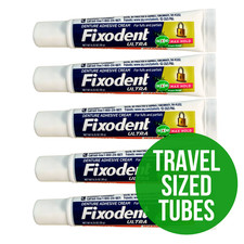 5 PACK: Fixodent Ultra Max Hold w/ Scope: Travel/Pocket Sized Tubes, 0.35 oz