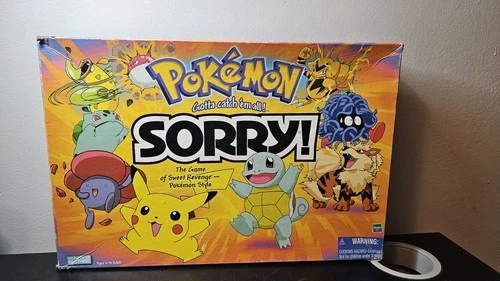 Pokemon Sorry Sorry! Board Game 2000 Hasbro  Vintage