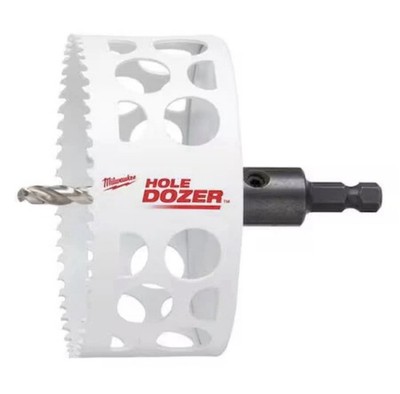 *NEW* Milwaukee 4 in. HOLE DOZER Bi-Metal Hole Saw w/ 3/8 in. Arbor & Pilot Bit