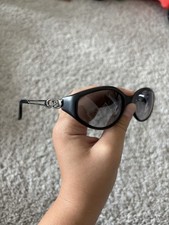 Vintage Black and Silver Christian Dior Dance Sunglasses