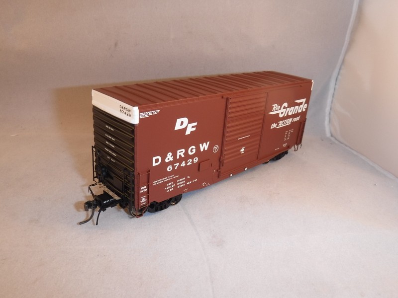 Tangent HO DRGW 40' PS-1 4900 CF Mini Hi-Cube Box CU Tuscan w-Blk Ends #67424