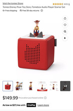 Tonies Toniebox Audio Player Starter Set, Disney Pixar Toy Story, MyTonies, 3 
