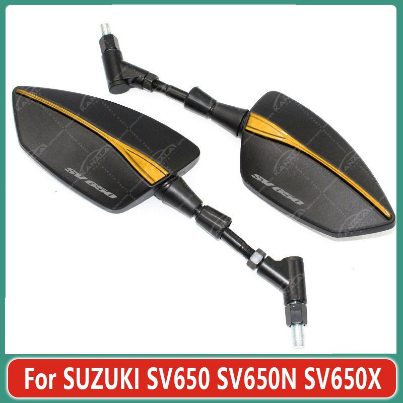 1 pair Motorcycle Side Mirror rearview Mirror For SUZUKI SV6