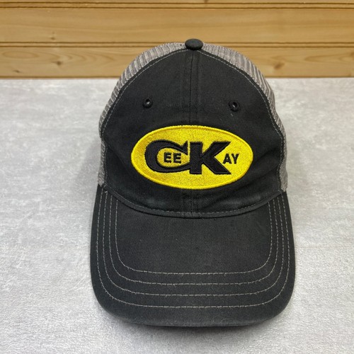 Richardson 111 Trucker Hat CEE KAY Logo Adjustable MD/LG Black Grey Yellow