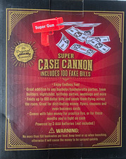 FUN WORKSHOP Super Cash Cannon Money Gun w/ 100 Fake Bills Red Party