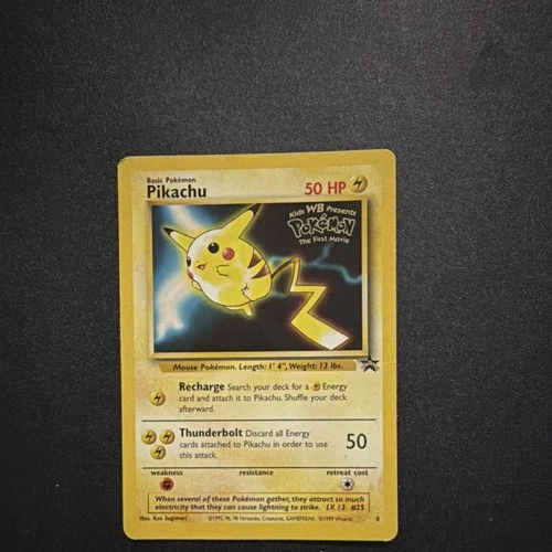 Pokémon Pikachu Promo Wizards Black Star 4 50 HP 1999 Regular Rare