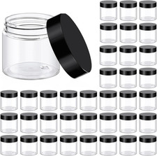 2 Oz Plastic Containers Small Jars with Lids, 36 Pack BPA Free, Empty round Cl