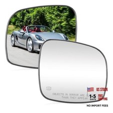 Driver Left  Passenger Right Side Heated Mirror Glass Compatible with