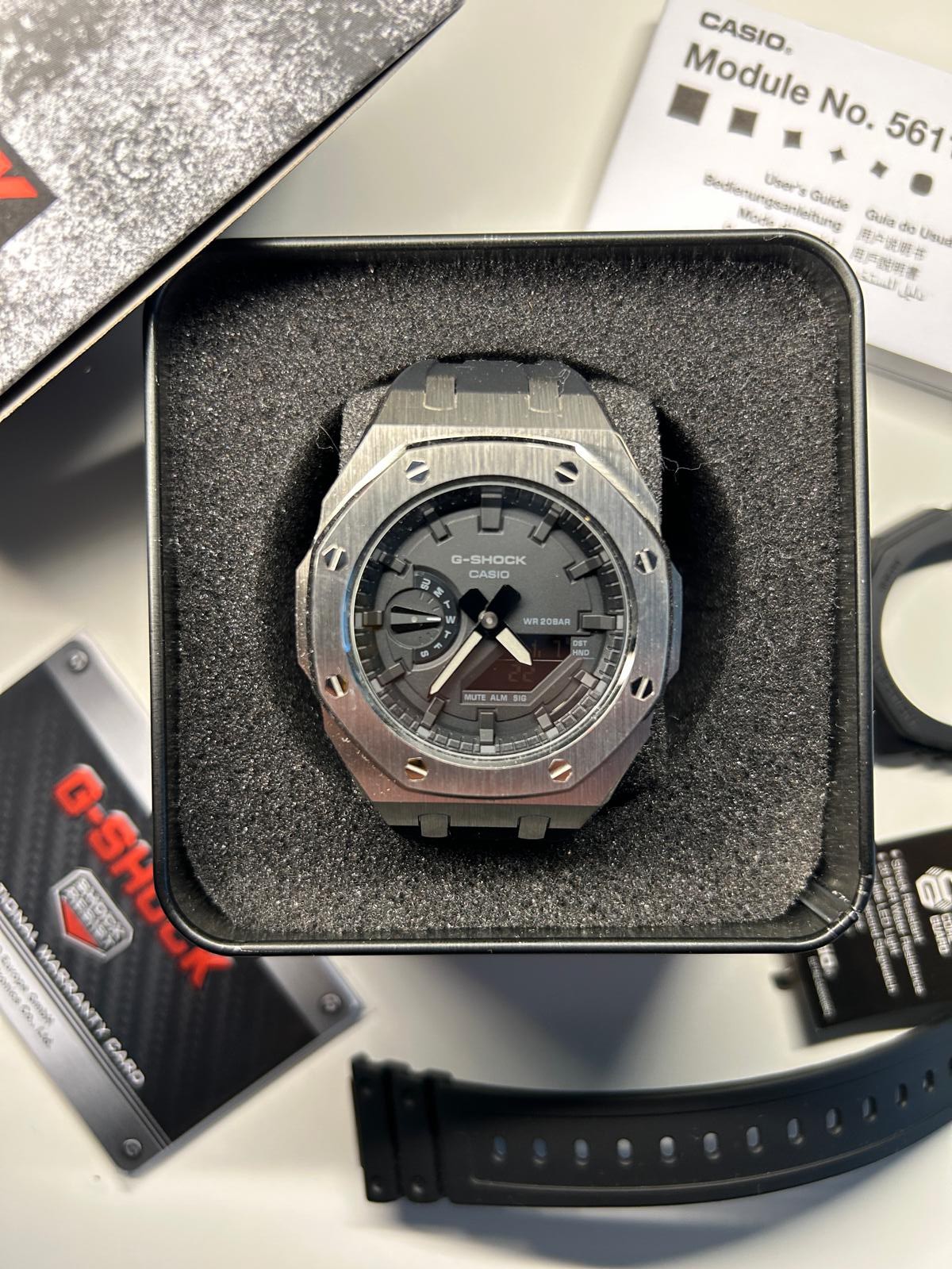 Reloj de pulsera negro "Batman" Casio Mod Gshock GA2100 Watch