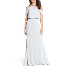 WATTERS DENI CRINKLE DRAPE SLEEVE GOWN 2510 ❤️STUNNING❤️SIZE 8