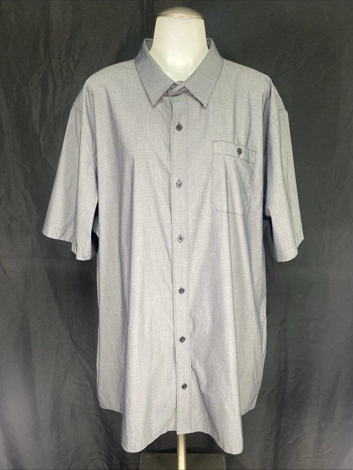 Travis Mathew Button Up Shirt XXL 2XL Lot of 2 Gray Striped Lavender - Image 4 of 4