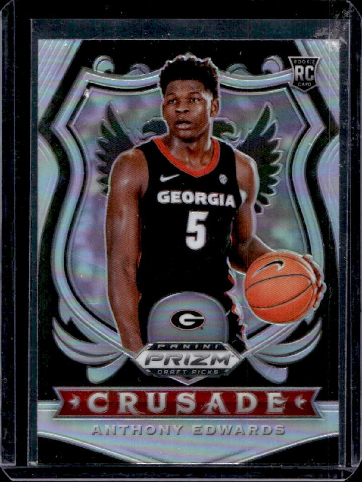 2020-21 Prizm Draft Picks Anthony Edwards RC Silver Crusade #81