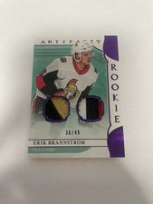 2019-20 Upper Deck Artifacts Hockey Purple Erik Brannstrom RC Patch /49 Senators