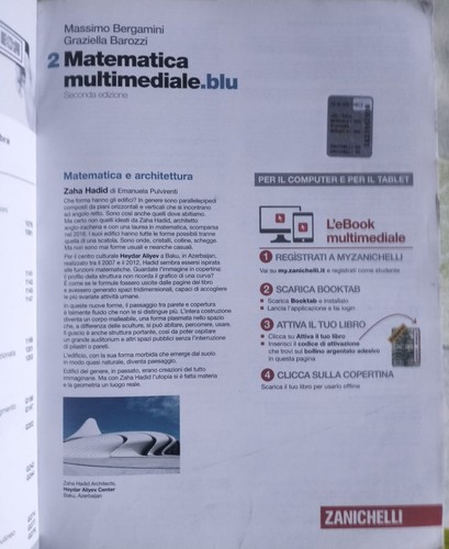 Bergamini Blue Multimedia Mathematics with Tutor Vol 2nd ISBN 9788808754325 2nd ed - Picture 3 of 6