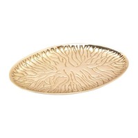 Kerzenteller Oval 18X9Cm Messing Gold Poliert Kerzenhalter Untertasse Dekoteller