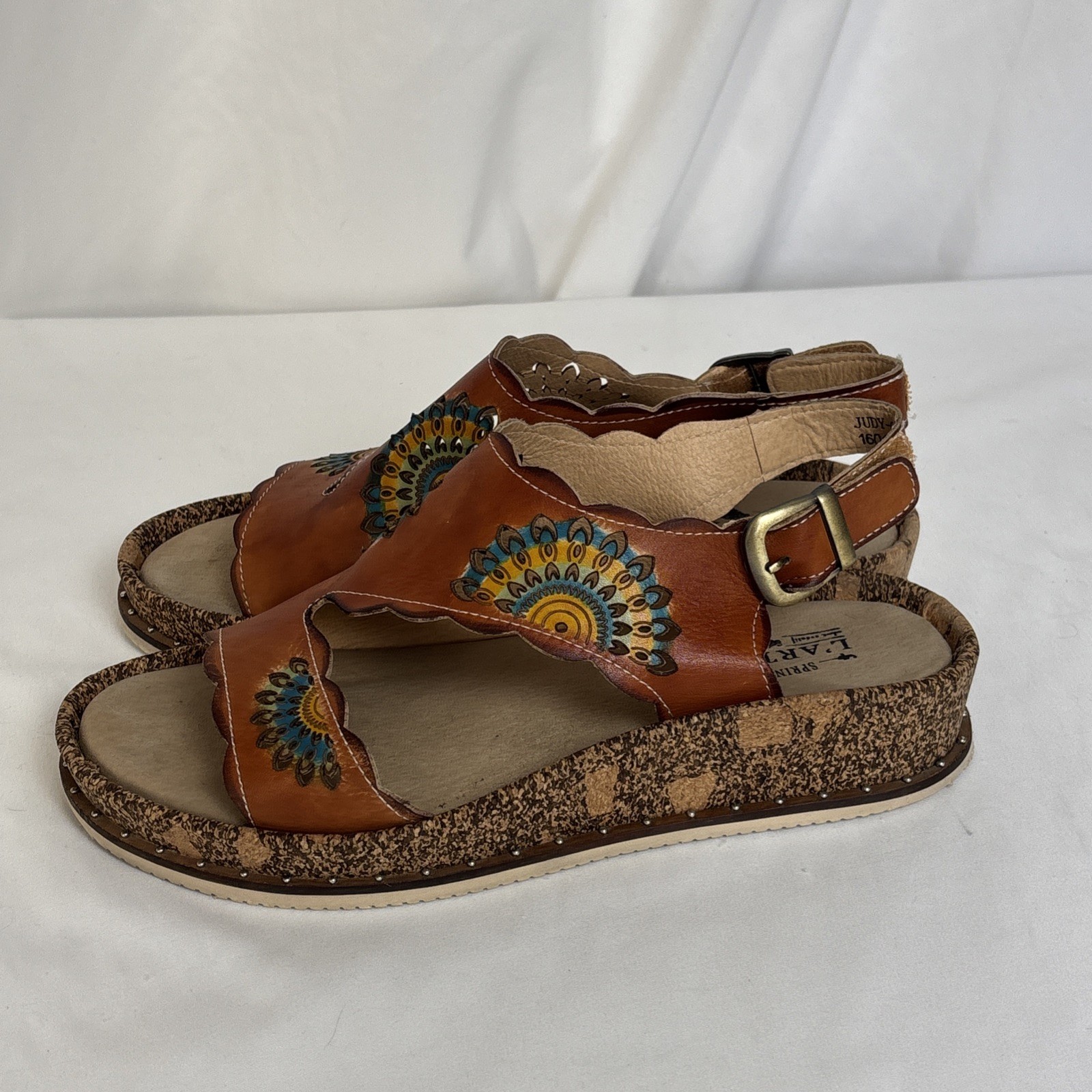 L'Artiste By Spring Step Judy Platform Sandals Beaded EU 40 US 9