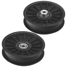 2 Pcs AUC11241 Flat Idler Sheave Pulley Compatible with Jo-Hn Deere X500, X520, 