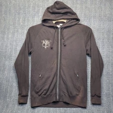 Element Zip Up Hoodie M Brown Snake Crest Graphic Thumbholes Skate Streetwear