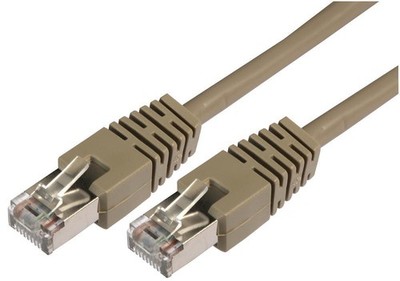 PRO SIGNAL - RJ45 Male to Male Cat5e STP Ethernet Patch Lead, 15m Grey