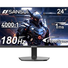 24 Inch Gaming Monitor 180Hz, DP 1.4  HDMI 2.0 Ports High Refresh Rate Compu...