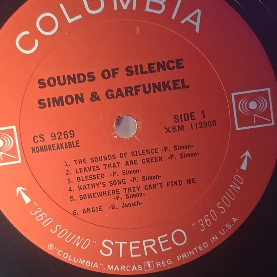 Simon & Garfunkel–Sounds of Silence–1966 Columbia–CS9269 Vinyl Record LP Foto 3 de 4