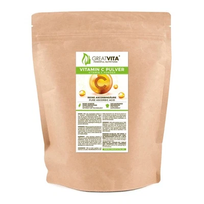 GreatVita Vitamin C Pulver, Ascorbinsäure, 800g ohne Zusätze
