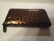 Leopard Cheetah Print Women's Wallet Large Zip Around NEW